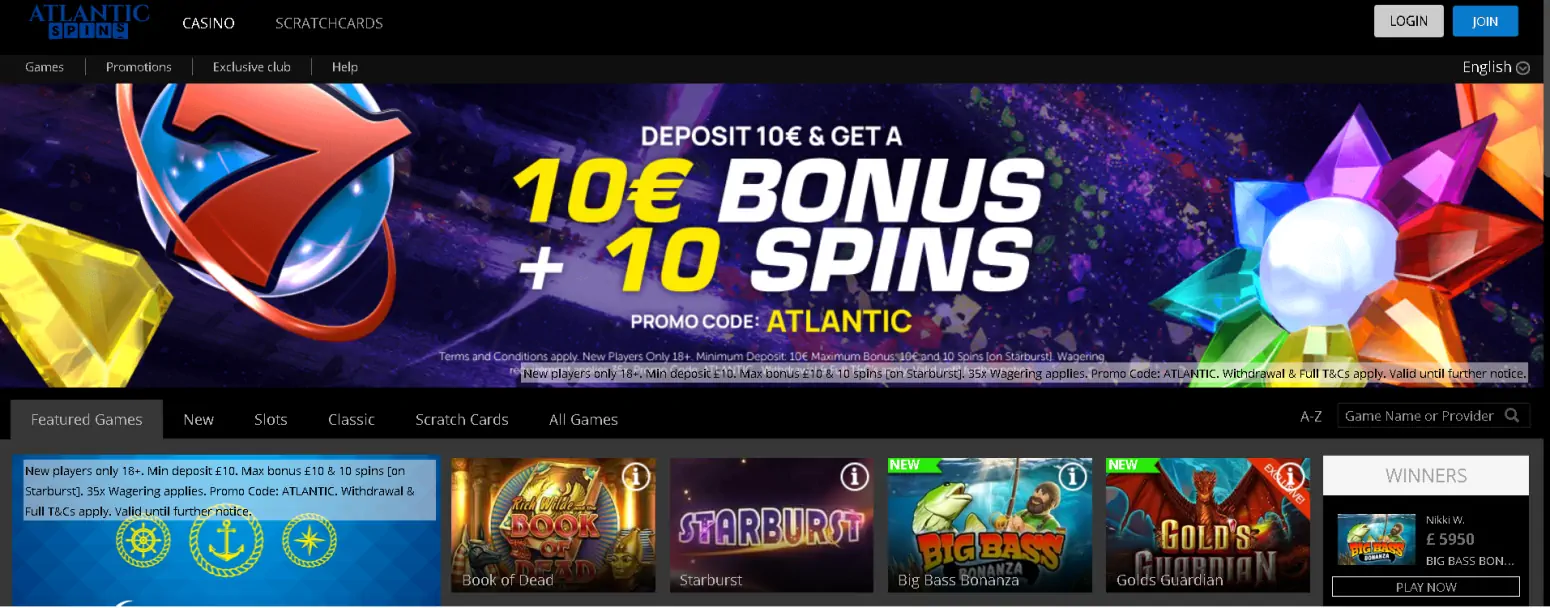 Atlantic Spins - Aspire Global Casinos